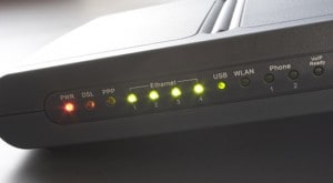 Photo of a broadband router