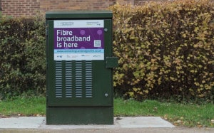 Unopened fibre broadband street cabinet