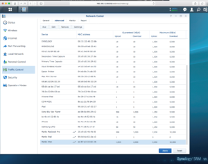 Traffic management controls for the Synology RT2600ac