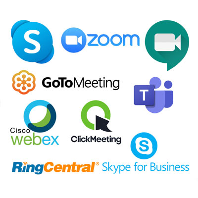 Video conferencing logos